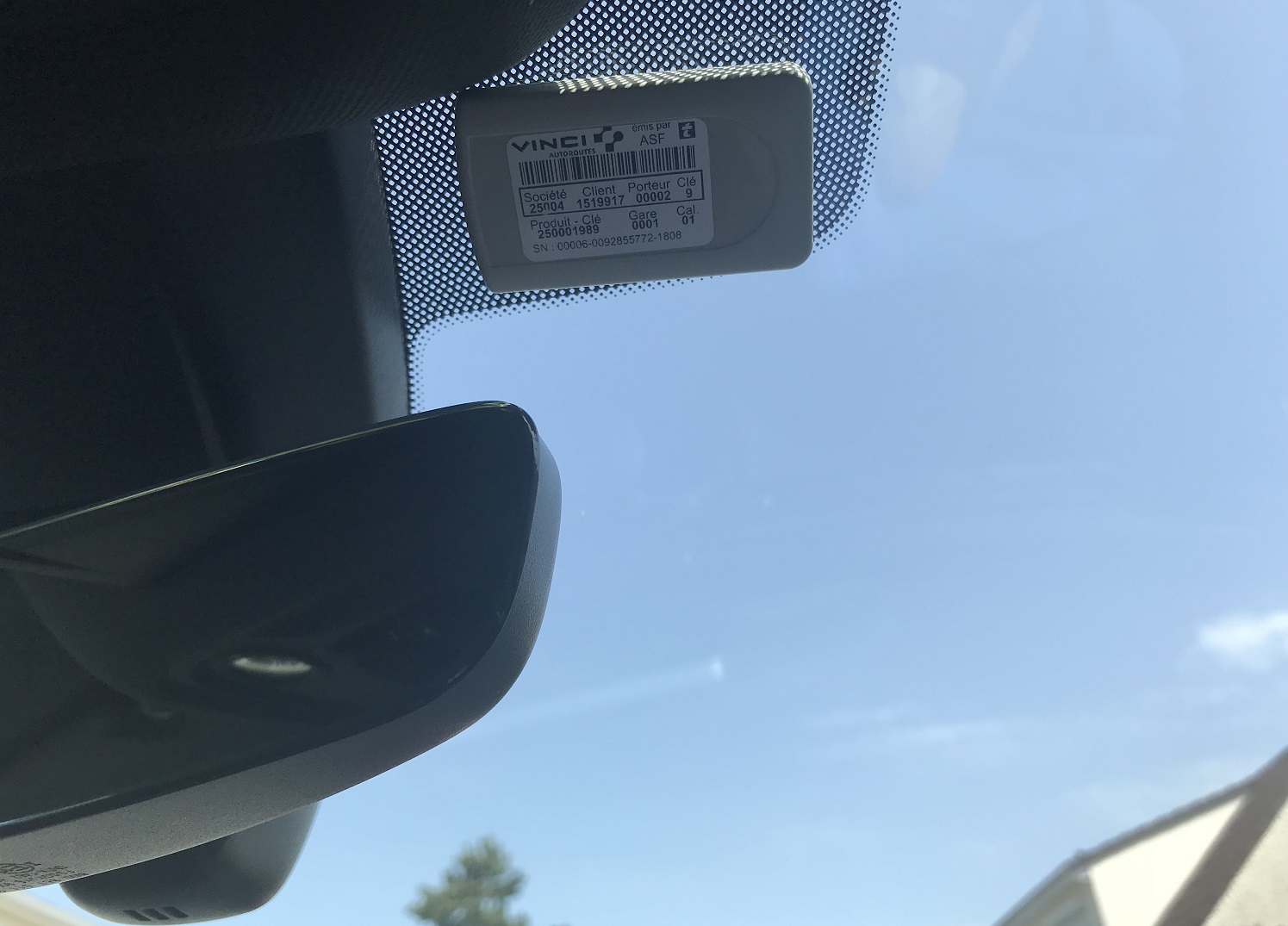 Support gris badge télépéage - Équipement auto