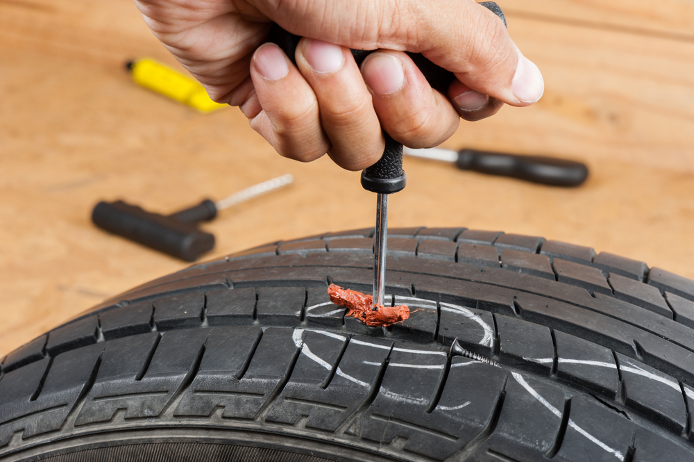 Réparation pneu mèche ou champignon